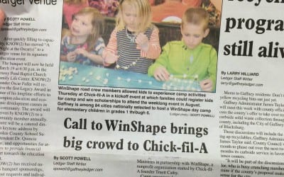 Winshape Camp – Gaffney Location made the Gaffney Ledger again!