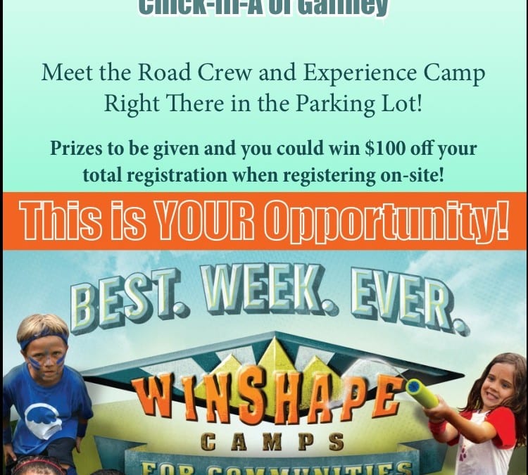 Winshape Camps Gaffney SC Kick-Off Event is THIS THURSDAY MARCH 5TH!