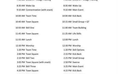 WinShape Camps Gaffney – 2018 Schedule